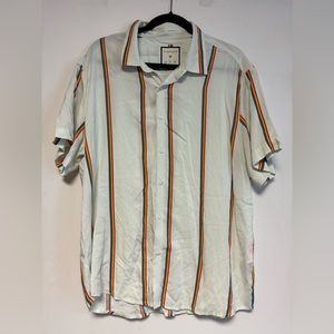 Mens Denim & Flower Ricky Singh Rainbow Stripe Shirt.  Size XL